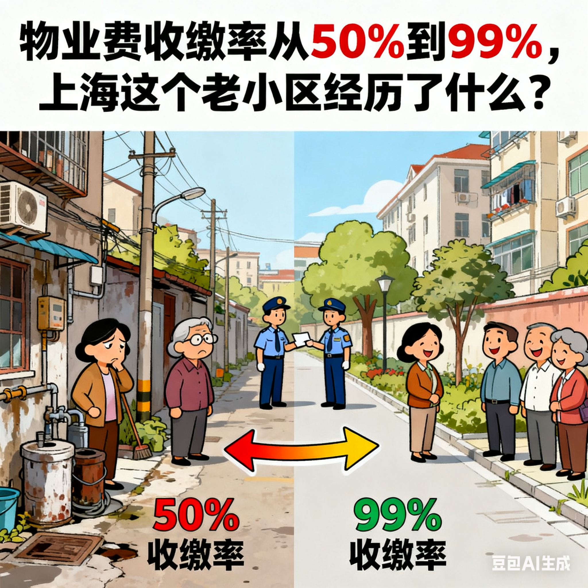 物业费收缴率从50%到99%,上海这个老小区经历了什么?
